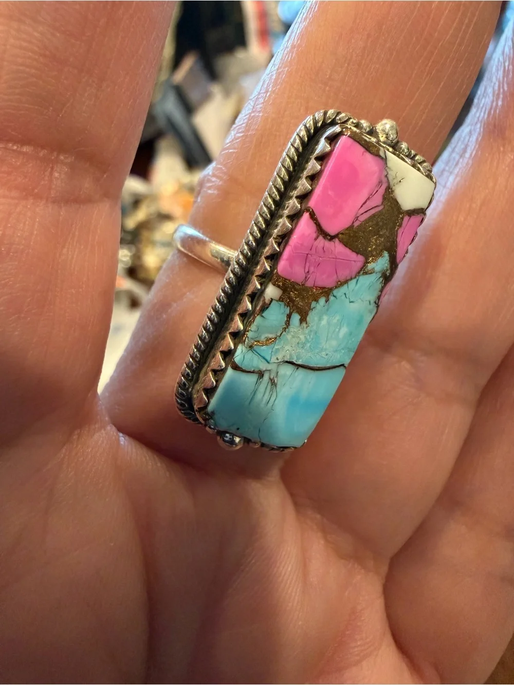 Sterling Silver Cotton Candy 925 Size 8 New Ring Gift